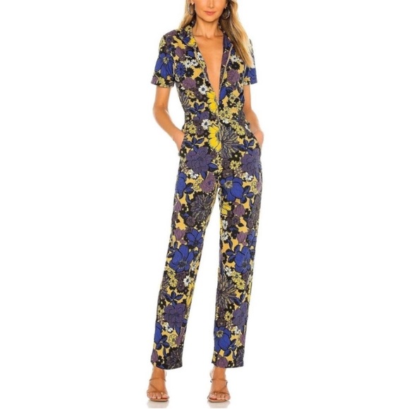 MOTHER Pants - MOTHER The Zippy Ankle Jumpsuit in Oopsie Daisy